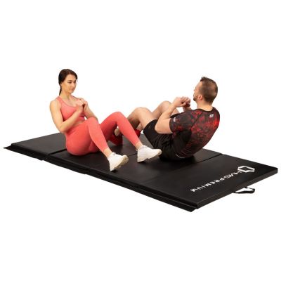 3. Klappbare Gymnastikmatratze schwarz 2400x1200x50mm HMS MGS01