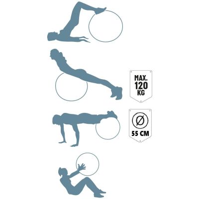 8. FITNESSBALL 55CM BLAU UMBRO