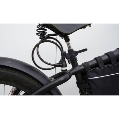 9. Fahrradschloss mit Kabelschloss 10x900mm mit Griff Black+Decker