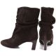 5. Damen-Lederstiefeletten mit gerafftem Schaft, schokoladenbraun Potocki JE19496