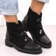 7. Damen-Wildlederimitat-Stiefeletten, gefüttert, schwarz M.Daszyński SA252-4
