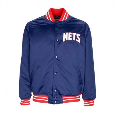 Mitchell & Ness NBA Schwergewichts-Satinjacke New Jersey Nets OJBF3413-NJNYYPPPNAVY