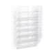 2. Robustes FLEXIPLUS-Prospektregal mit 6 Ablagen. Transparent.