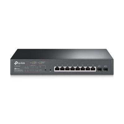 TP-Link JetStream TL-SG2210MP Managed Network Switch L2/L2+ Gigabit Ethernet (10/100/1000) mit PoE-Unterstützung, 1 HE, Schwarz