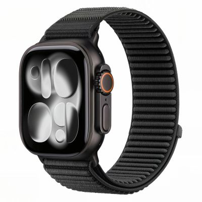 Tech-Protect NylonLoop Armband für Apple Watch 44 / 45 / 46 / 49 mm – Schwarz