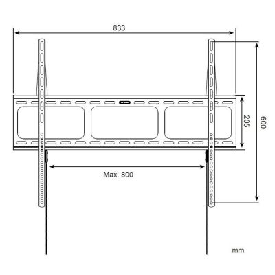 4. TECHLY TV-Wandhalterung LED/LCD 42-80 Zoll 60 kg S