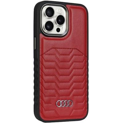 6. Audi Kunstlederhülle mit MagSafe für iPhone 14 Pro – rot