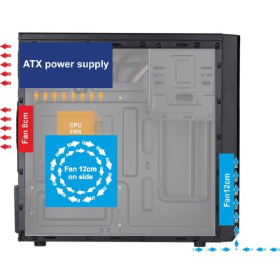 7. AKYGA MICRO TOWER ATX GEHÄUSE AK17BK