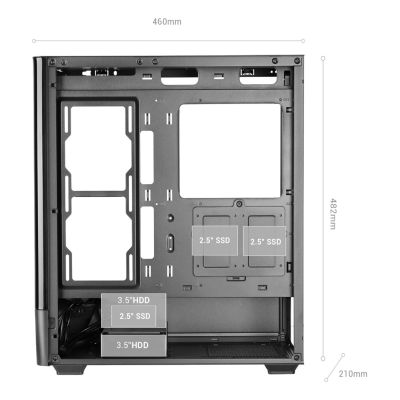 7. TACENS MARS MC-LCDPRO 7,2" IPS LCD ATX - Gehäuse