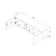 4. TV-Schrank 2D1P ALMA 180x41,5xH55 Kaschmir