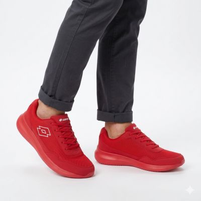 5. Lotto CONNECT leichte rote Mesh-Sneaker
