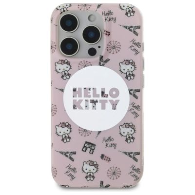 3. Hello Kitty IML All Over Paris Magsafe Hülle für iPhone 16 Pro Max – Rosa