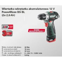 METABO Akku-Bohrschrauber 12V 38Nm 2x2,0Ah BS BL 12