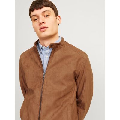 7. Jack&Jones JJEDYLAN CLEAN JACKET NOOS 12261197 COGNAC Kunstvelourslederjacke