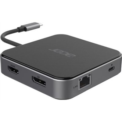5. ACER 7-in-1 USB4 8K Multi-Display-Hub (1x HDMI/1x DP/2x USB 3.2/USB-C/RJ45/Audi)