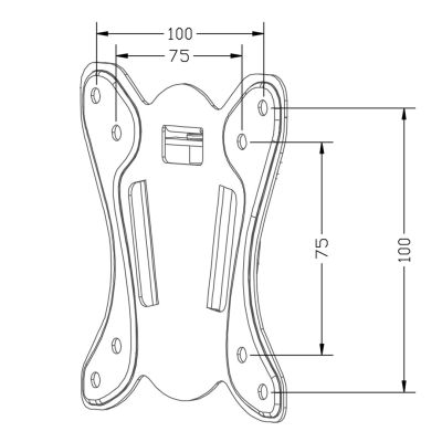 MACLEAN TV-HALTERUNG, VESA MAX 100X100, 13-27", 25KG MC-715A