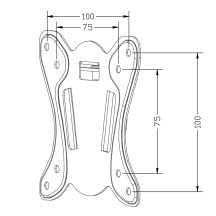 MACLEAN TV-HALTERUNG, VESA MAX 100X100, 13-27", 25KG MC-715A