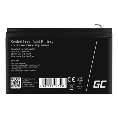 4. GREEN CELL GEL-BATTERIE AGM46 12V 8AH