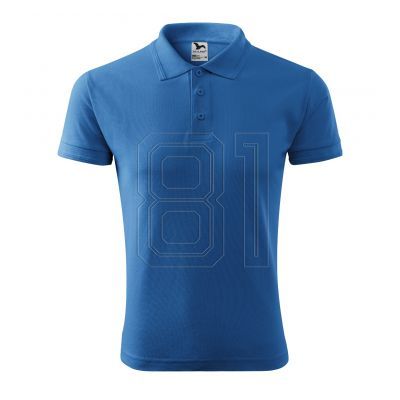 4. Malfini Pique Polo M MLI-20314 Poloshirt (azurblau) 
