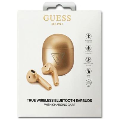 3. Guess Triangle Logo Bluetooth TWS Kabellose Kopfhörer - Gold