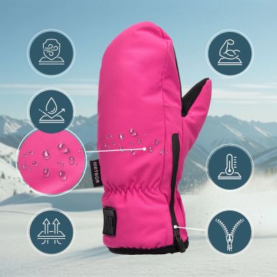 19. Winterhandschuhe Meteor Juna S rosa/schwarz