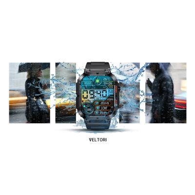 20. VELTORI VT200-1 Smartwatch Schwarzes Silikonarmband