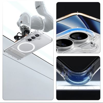 15. Spigen Ultra Hybrid S Mag MagSafe Hülle für Samsung Galaxy S26 – Transparent und Weiß
