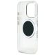 7. Guess IML Metal Colored Circle Classic Logo MagSafe Hülle für iPhone 16 Pro - Schwarz