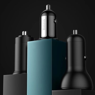 13. Baseus Grain Pro Autoladegerät 2x USB 4,8 A weiß (CCALLP-02)