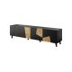 ETNA TV-Schrank 200x42x52 schwarz matt + Eichenholz