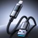 3. Joyroom S-A16 Pro Prism Series 3A USB-A - Lightning Kabel mit Display 1,2 m - Schwarz