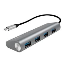 LogiLink UA0309 USB 3.2 Gen 1 (3.1 Gen 1) Typ-C Hubs und Konzentratoren 5000 Mbit/s Grau