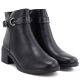 5. Schwarze Damen-Ankle-Boots aus Leder mit isolierter Sohle, Sergio Leone BT-25-S