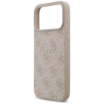 6. Guess 4G Ring Classic Logo MagSafena iPhone 17 Pro Max Hülle - Pink