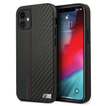 BMW M Collection PU Carbon Stripe Schutzhülle für iPhone 12 mini – Schwarz