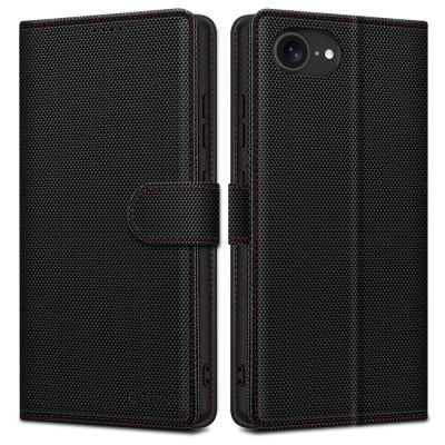 Tech-Protect Wallet Case für iPhone 16e / 17e - Schwarz