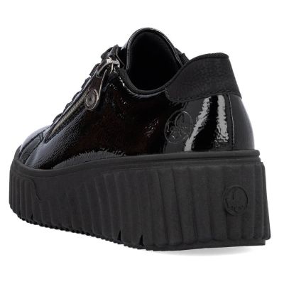 21. Rieker W N2501-00 schwarze Keilschuhe
