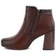 3. Damen-Ankle-Boots mit Blockabsatz und Plateau, gefüttert, dunkelbraun, M.Daszyński AF125B-1