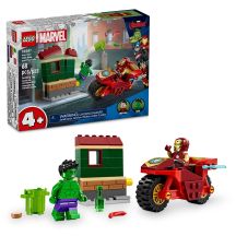 LEGO Super Heroes 76287 Iron Man mit Motorrad und Hulk