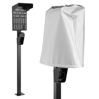 9. Outdoor-Ständer für EV- und PHEV-Autoladegeräte von Maclean, aus Stahl, max. 15 kg, MCE456