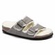 Birkenstock Arizona Shearling Stone Coin Wildleder mit Lammwolle Regular Wide Slides für Damen/Herren (1017402)