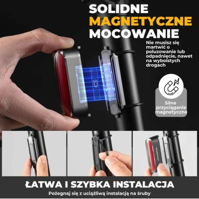 3. Rockbros Rücklicht für Fahrräder, 30 lm, Schwarz