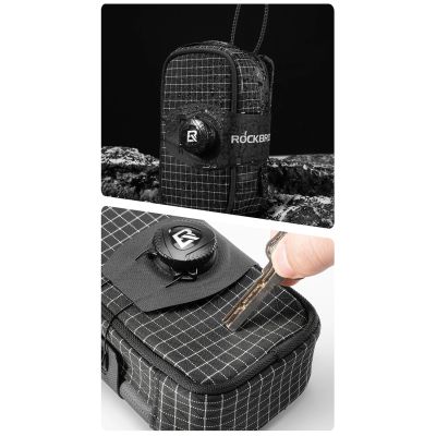 10. Rockbros P010 Multifunktions-Satteltasche mit Flaschenhalter – schwarz