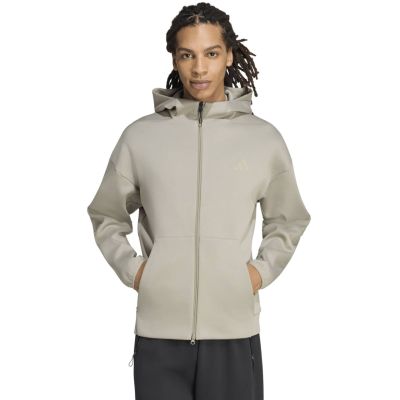 adidas ZNE Sweatshirt mit durchgehendem Reißverschluss für Herren, Grün KF3834