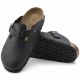 9. Birkenstock Boston Black Damen/Herren Clogs, geöltes Leder, schmale Slipper (0059463)