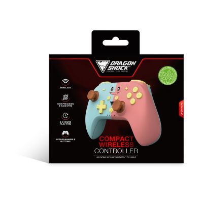 4. Dragonshock PopTop Bluetooth-Gamepad (Analog/Digital) in Blau, Rosa, Gelb und Braun für Nintendo Switch und PC