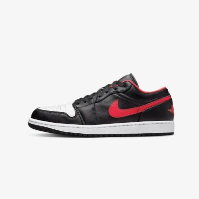 2. Air Jordan 1 LOW Sportschuhe in Schwarz/Feuerrot/Weiß - 553558-063