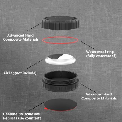 5. Tech-Protect 3M-Schutzhülle für Apple AirTag 1/2 – Schwarz