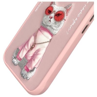 7. Nimmy Glasses Cool Cat iPhone 16 Hülle - Rosa