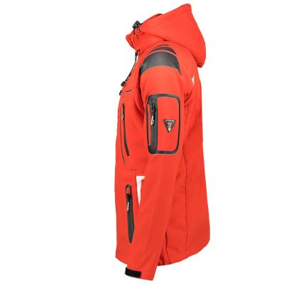 4. Geographical Norway Techno MEN 056 BS3 Herren Sportjacke mit verstellbarer Kapuze, wasserdicht, rot (WU1060H/GN)